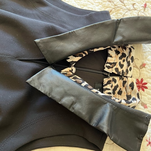 {WHBM} Black Sleeveless Detachable Collars Shift Dress Size 6 - Picture 8 of 9